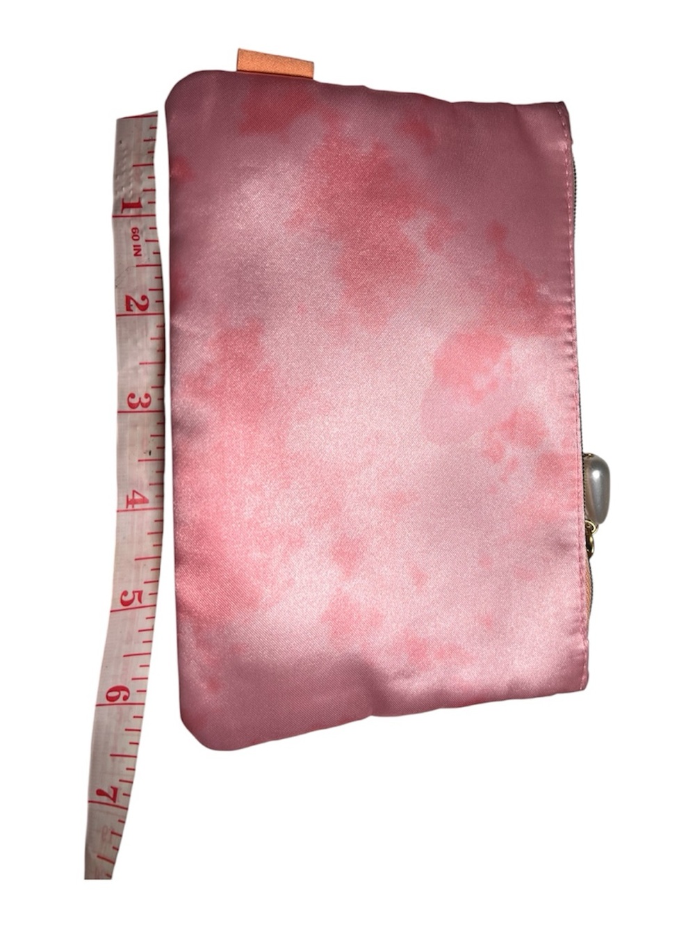 ipsy Pink Tie-Dye Satin Cosmetic Pouch